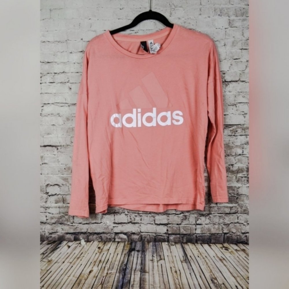 Adidas longs leeve top peachy pink - Picture 2 of 4
